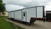 8.5x42 White With Black Out Trim Gooseneck King Pin Fifth Wheel Enclosed Trailer (3) 8K Right Side Front