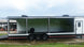 8.5x42 White With Black Out Trim Gooseneck King Pin Fifth Wheel Enclosed Trailer (3) 8K Right Side Flip Up Doors