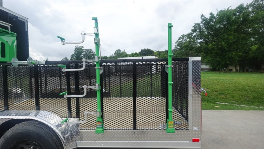 7x20 Black Hybrid Enclosed Trailer ATP Floor (2) 7K Axles String Trimmer Rack