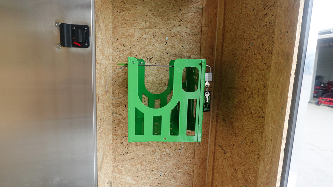 7x20 Black Hybrid Enclosed Trailer ATP Floor (2) 7K Axles Chainsaw Rack