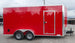 7x16 Red V - Nose Enclosed Trailer (2) 3,500lb Axles 7ft Interior - SLE Equipment - 4