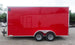 7x16 Red V - Nose Enclosed Trailer (2) 3,500lb Axles 7ft Interior - SLE Equipment - 7