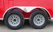 7x16 Red V - Nose Enclosed Trailer (2) 3,500lb Axles 7ft Interior - SLE Equipment - 9