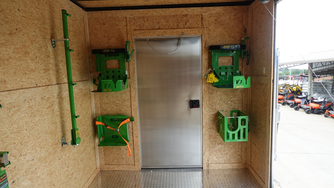 7x20 Black Hybrid Enclosed Trailer ATP Floor (2) 7K Axles Racks