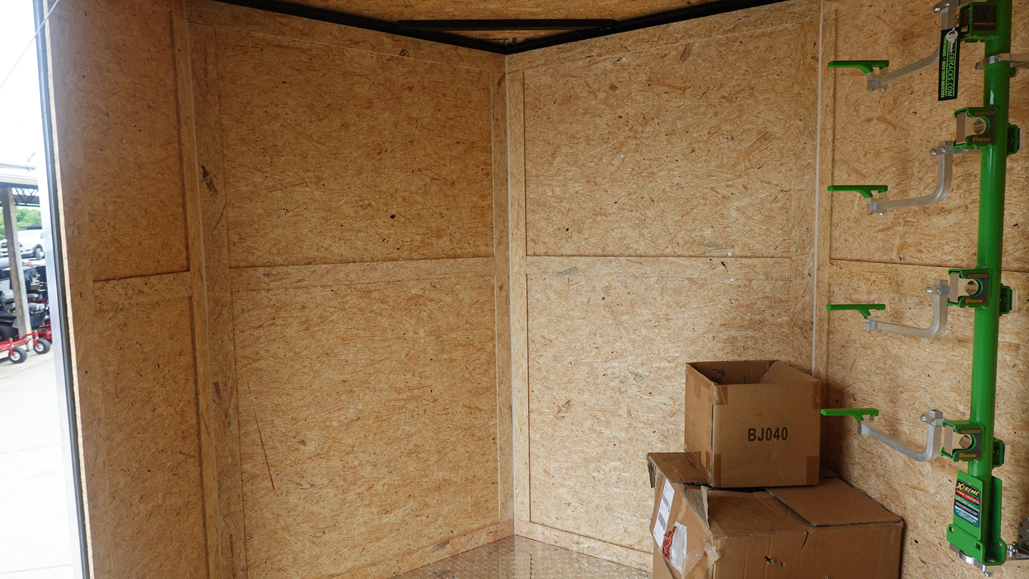 7x20 Black Hybrid Enclosed Trailer ATP Floor (2) 7K Axles Inside Front