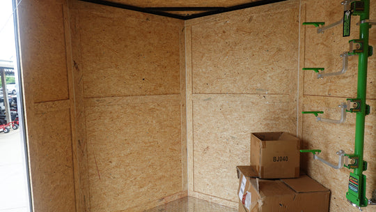 7x20 Black Hybrid Enclosed Trailer ATP Floor (2) 7K Axles Inside Front