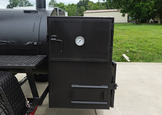330 GAL Smoker Single Door With CounterWeight with Double Racks Warmer Box