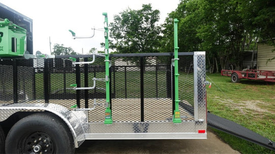 7x20 Black Hybrid Enclosed Trailer ATP Floor (2) 7K Axles Trimmer Rack