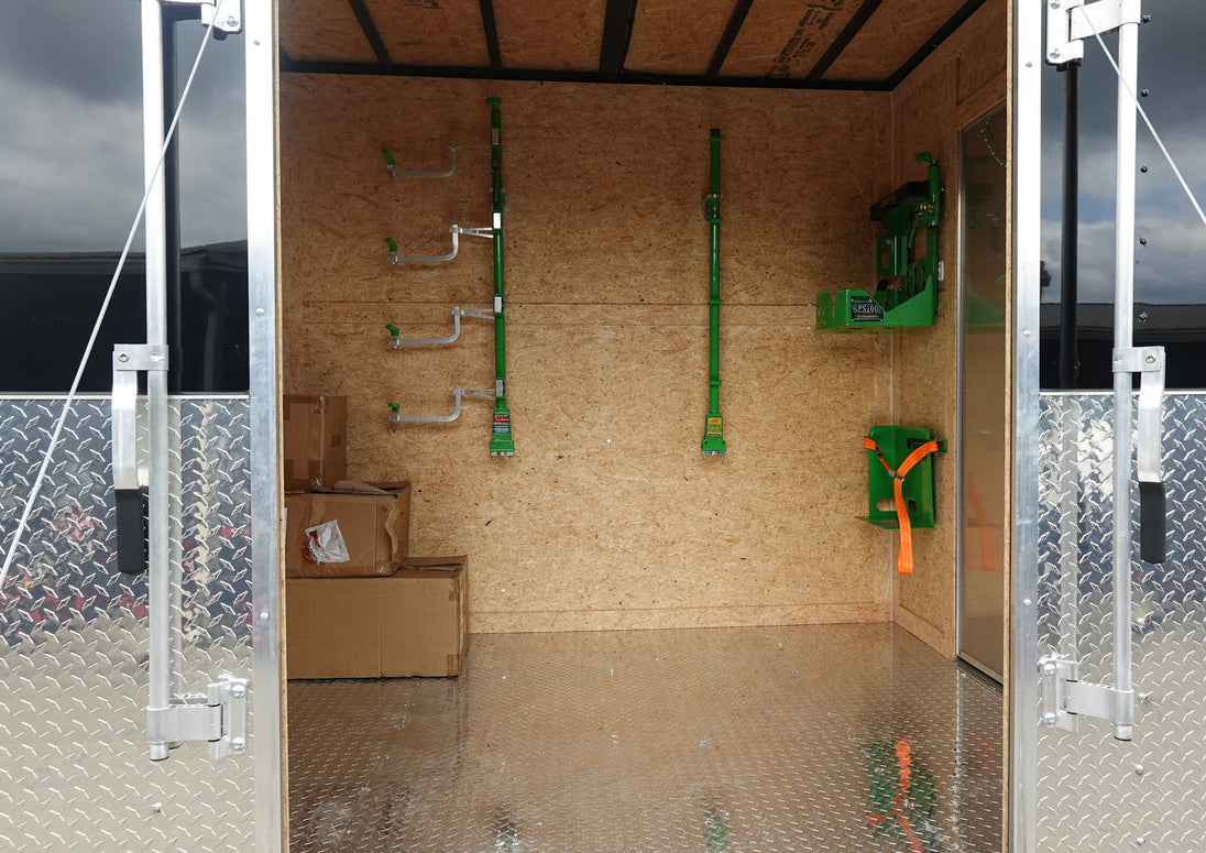 7x20 Black Hybrid Enclosed Trailer ATP Floor (2) 7K Axles Inside Racks