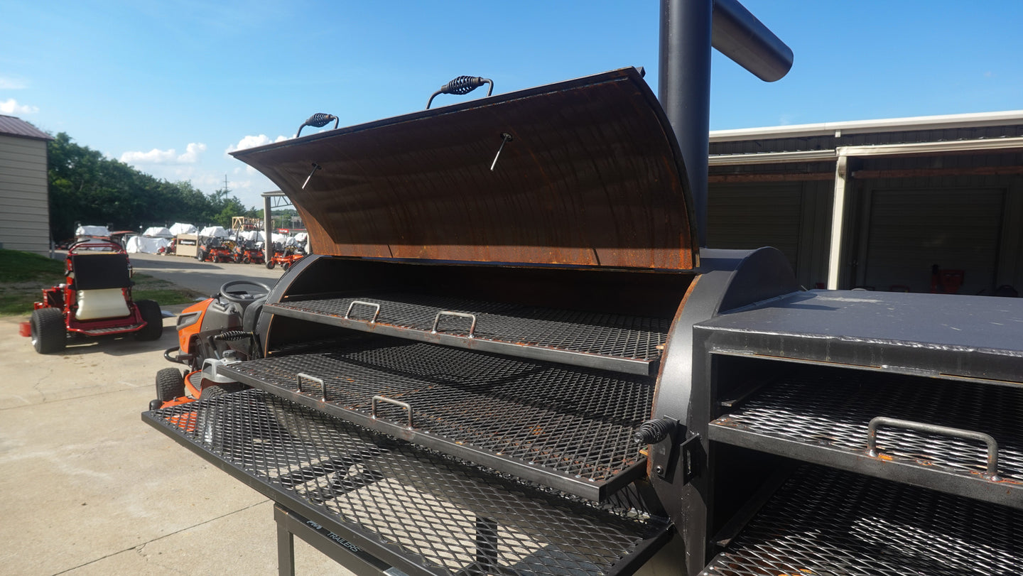 250  Gal  Patio Grill  Smoker Single Door With CounterWeight Single Racks Side