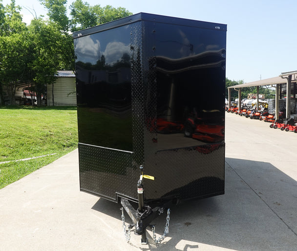 6x12 Enclosed Trailer Black V - Nose Blackout Package 3,500lb Axle Storage - SLE Equipment - 2