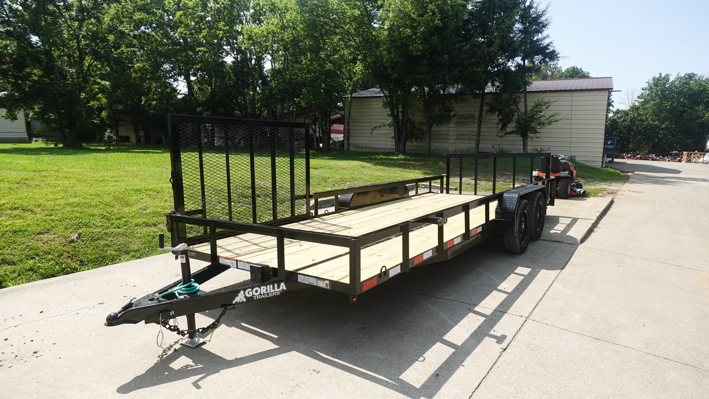 7x20 Dovetail Utility Trailer with Side Gate (2) 3,500lb Axles 7K GVWR - SLE Equipment - 3