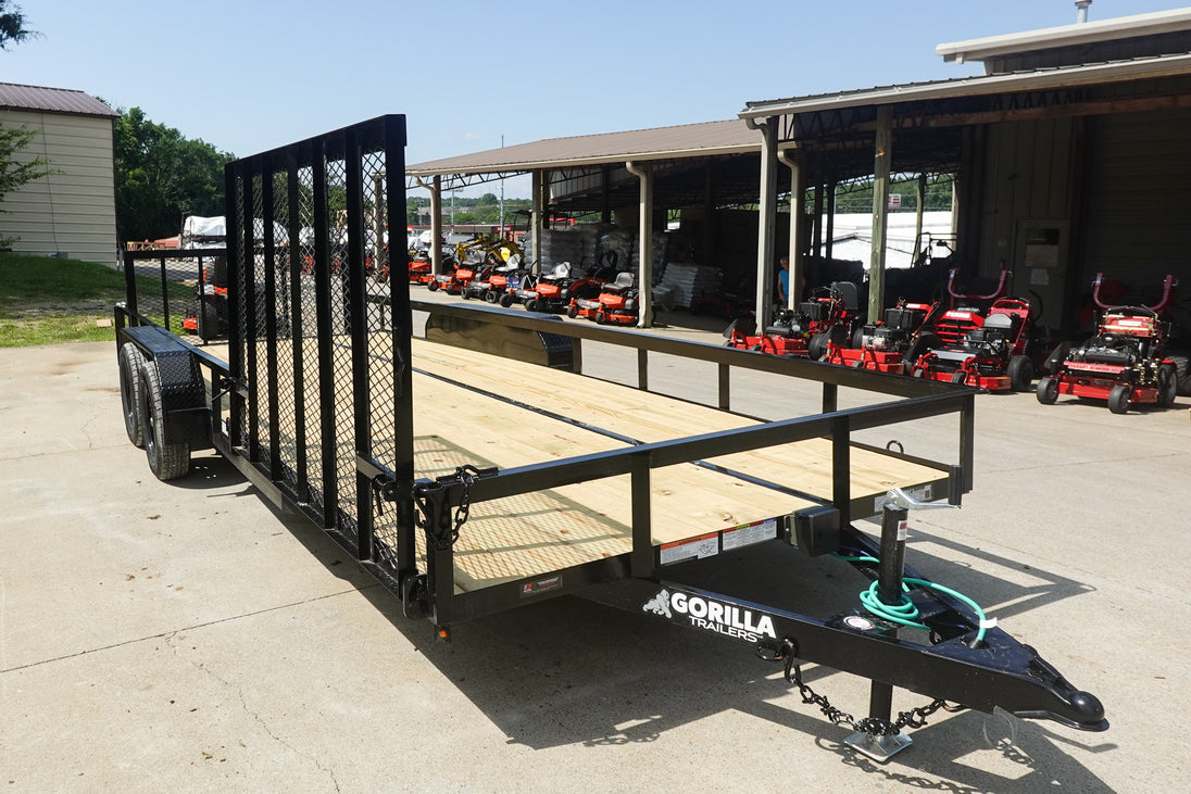 7x20 Dovetail Utility Trailer with Side Gate (2) 3,500lb Axles 7K GVWR - SLE Equipment - 4