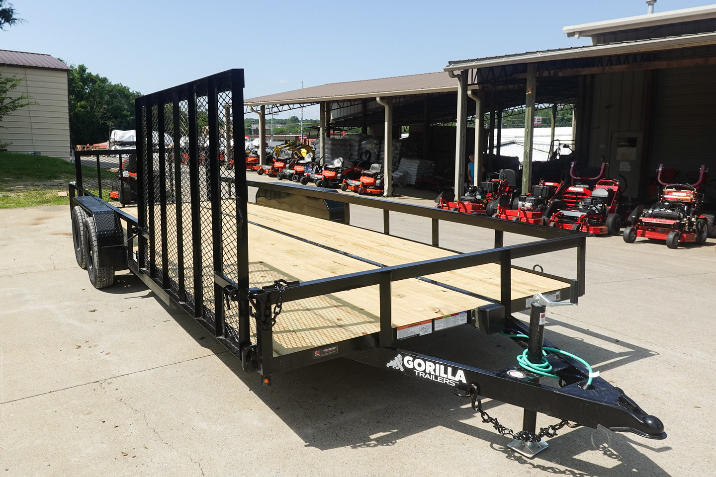 7x20 Dovetail Utility Trailer with Side Gate (2) 3,500lb Axles 7K GVWR - SLE Equipment - 4