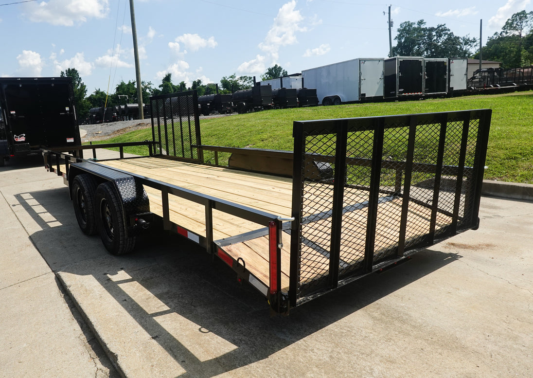 7x20 Dovetail Utility Trailer with Side Gate (2) 3,500lb Axles 7K GVWR - SLE Equipment - 7