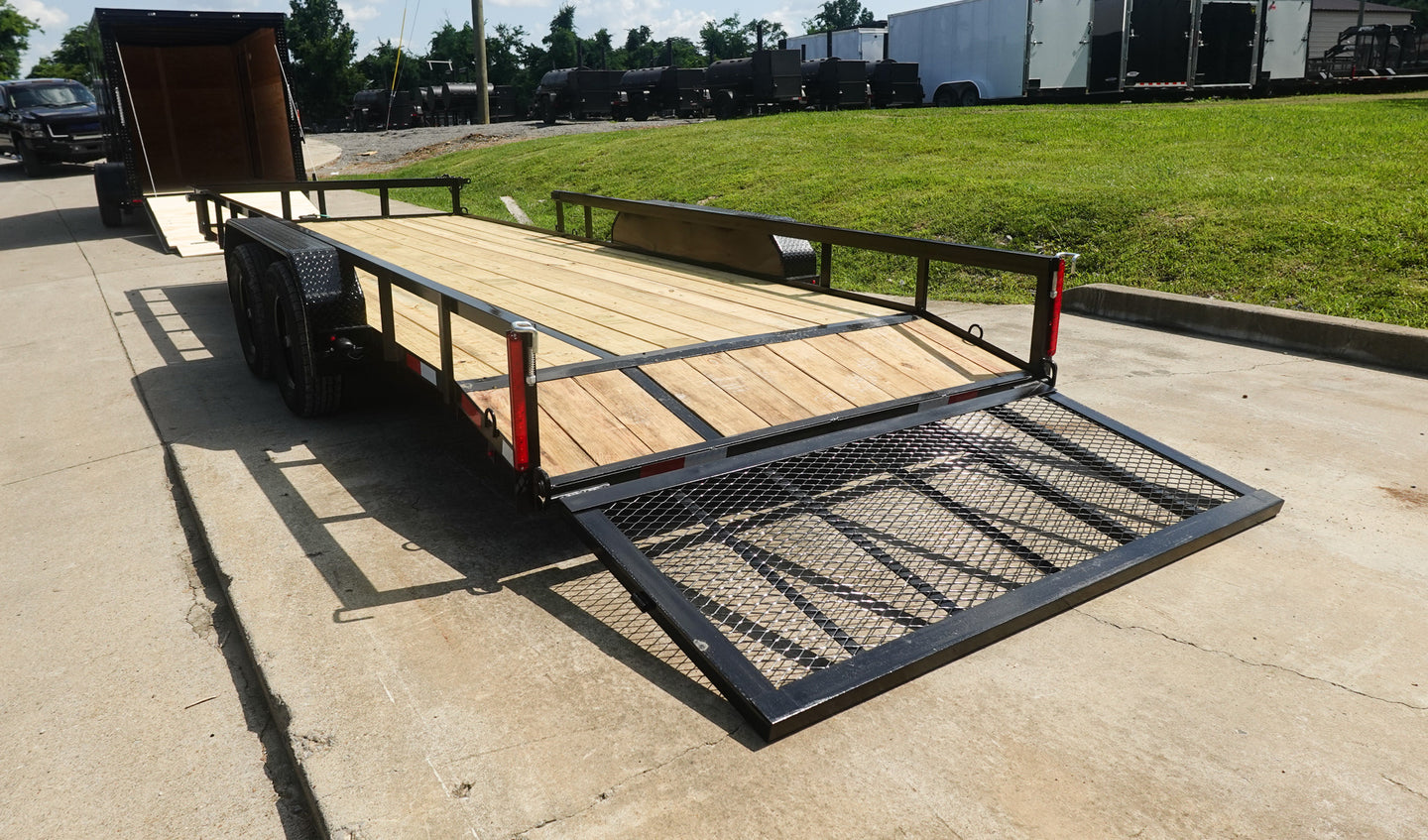 7x20 Dovetail Utility Trailer with Side Gate (2) 3,500lb Axles 7K GVWR - SLE Equipment - 10