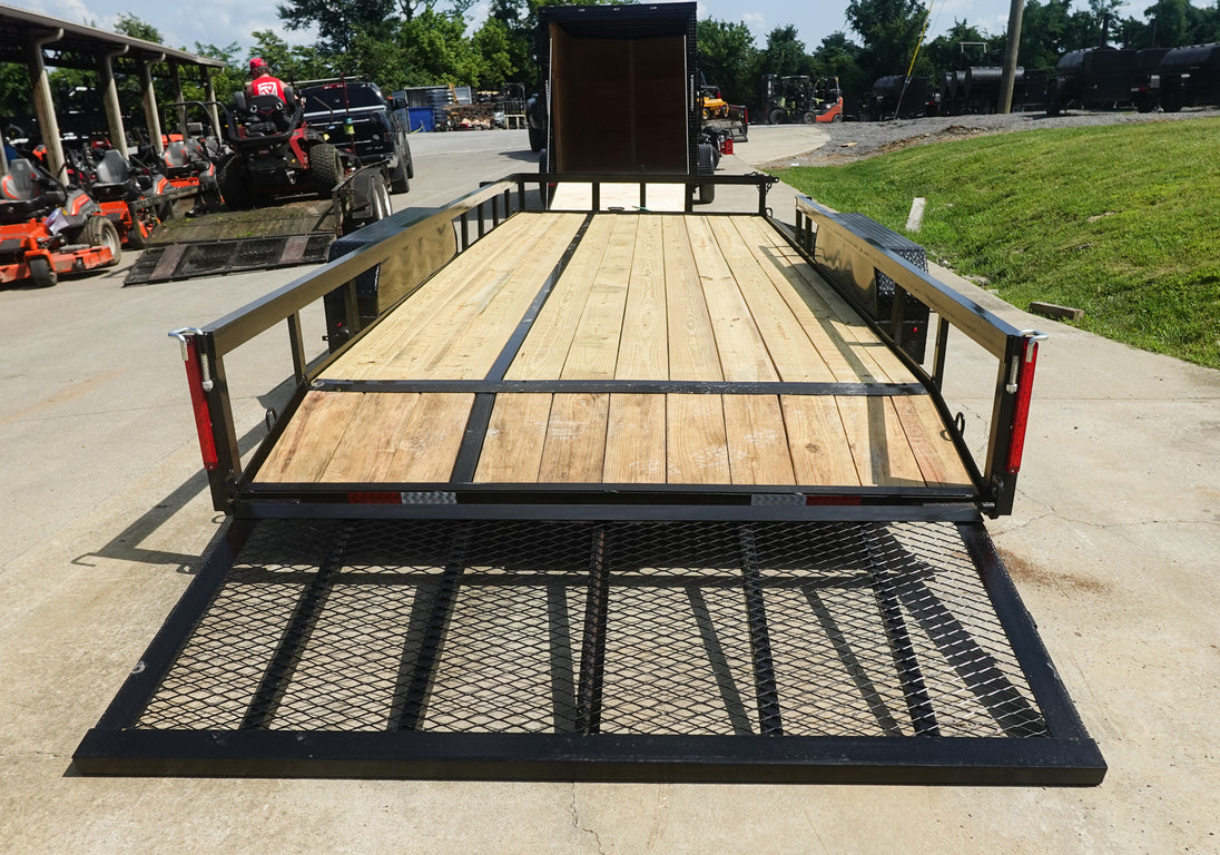 7x20 Dovetail Utility Trailer with Side Gate (2) 3,500lb Axles 7K GVWR - SLE Equipment - 11