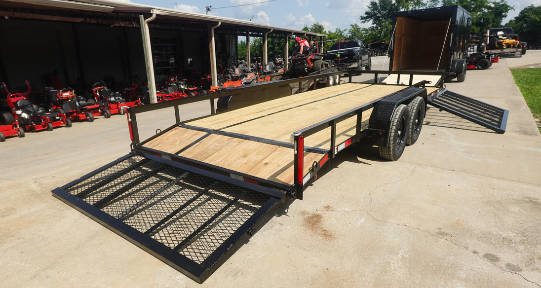 7x20 Dovetail Utility Trailer with Side Gate (2) 3,500lb Axles 7K GVWR - SLE Equipment - 12