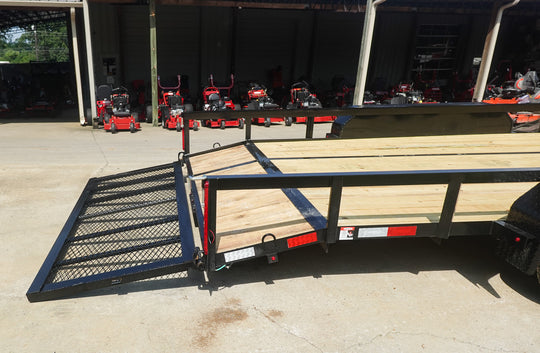 7x20 Dovetail Utility Trailer with Side Gate (2) 3,500lb Axles 7K GVWR - SLE Equipment - 13