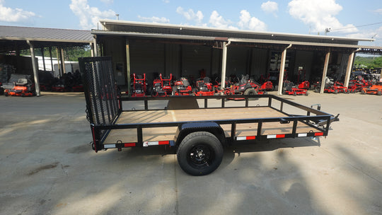 6.4x12 Straight Deck Utility Trailer 3,500lb Axles Tall Gate - SLE Equipment - 3