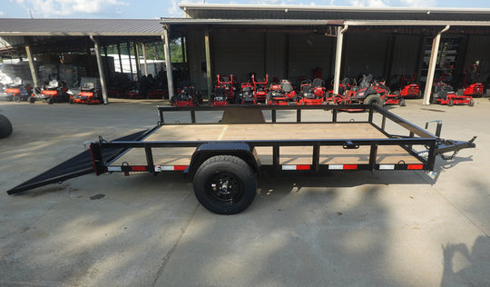 6.4x12 Straight Deck Utility Trailer 3,500lb Axles Tall Gate - SLE Equipment - 5
