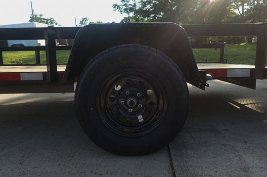 6.4x12 Straight Deck Utility Trailer 3,500lb Axles Tall Gate - SLE Equipment - 13