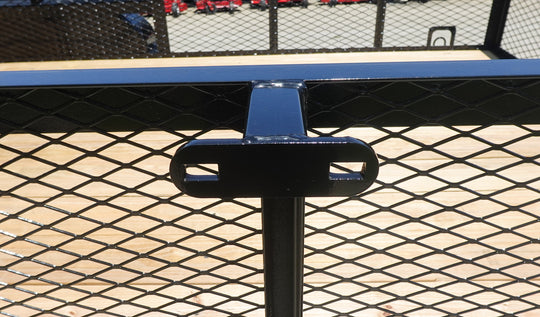 7X16 Dovetail Utility Trailer 2ft Mesh (2) 3500lb Axles Tire Mount