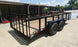 7X16 Dovetail Utility Trailer 2ft Mesh (2) 3500lb Axles Right Rear Side