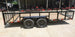 7X16 Dovetail Utility Trailer 2ft Mesh (2) 3500lb Axles Right Side
