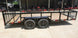 7X16 Dovetail Utility Trailer 2ft Mesh (2) 3500lb Axles Right Side