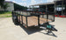 7X16 Dovetail Utility Trailer 2ft Mesh (2) 3500lb Axles Front Right