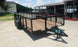 7X16 Dovetail Utility Trailer 2ft Mesh (2) 3500lb Axles Front Right
