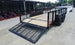 7X16 Dovetail Utility Trailer 2ft Mesh (2) 3500lb Axles Right Rear Open Gate