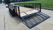 7X16 Dovetail Utility Trailer 2ft Mesh (2) 3500lb Axles Left Rear Open Gate