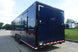 8.5X36 Indigo Blue With Black Out Enclosed Trailer With Escape Doors E Track Floor (3) 7K Axles 21K GVWR Rear Left