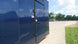 8.5X36 Indigo Blue With Black Out Enclosed Trailer With Escape Doors E Track Floor (3) 7K Axles 21K GVWR Front RV Style Door