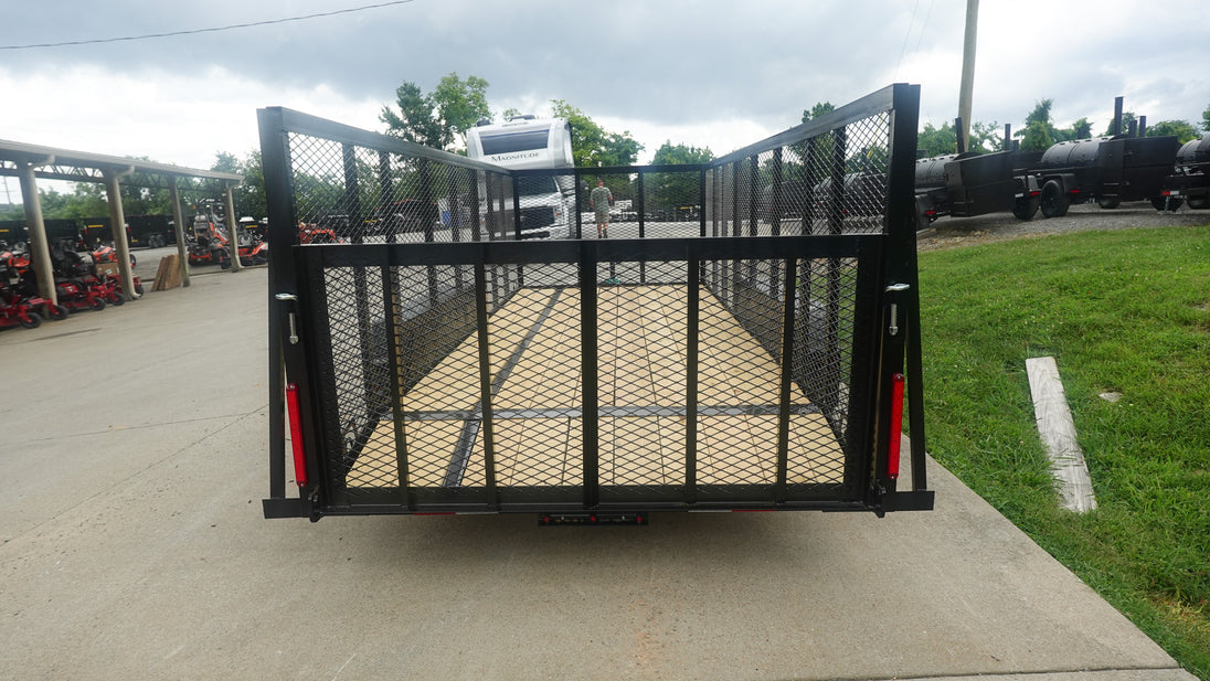 6.4x16 Dovetail Utility Trailer with 4ft Mesh Side (2) 3,500lb Axles - SLE Equipment - 5