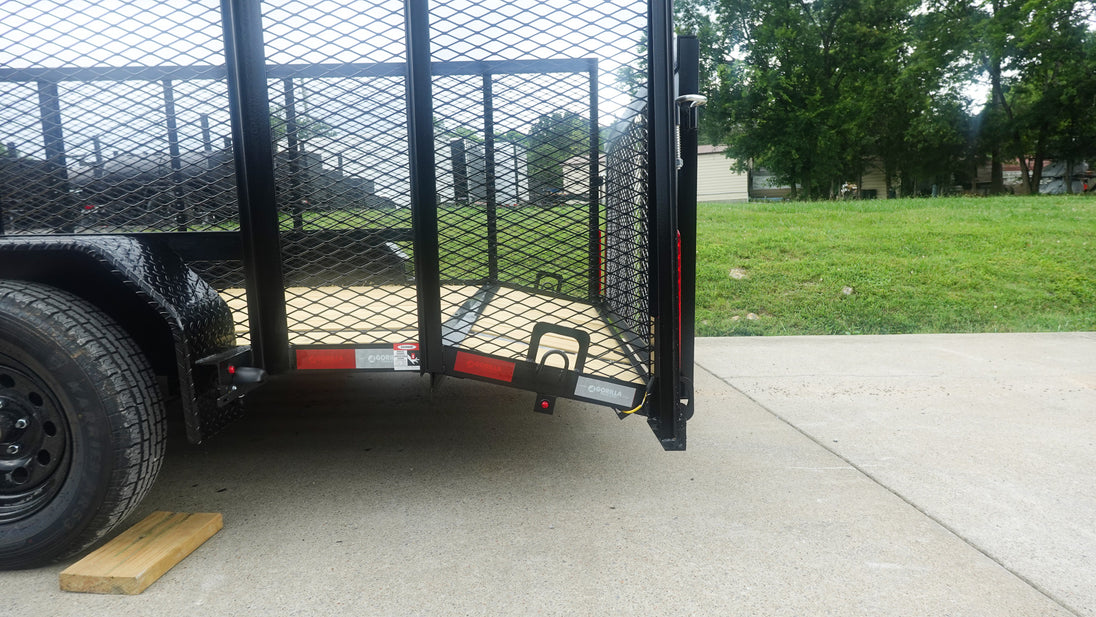 6.4x16 Dovetail Utility Trailer with 4ft Mesh Side (2) 3,500lb Axles - SLE Equipment - 13