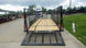 6.4x16 Dovetail Utility Trailer with 4ft Mesh Side (2) 3,500lb Axles - SLE Equipment - 6