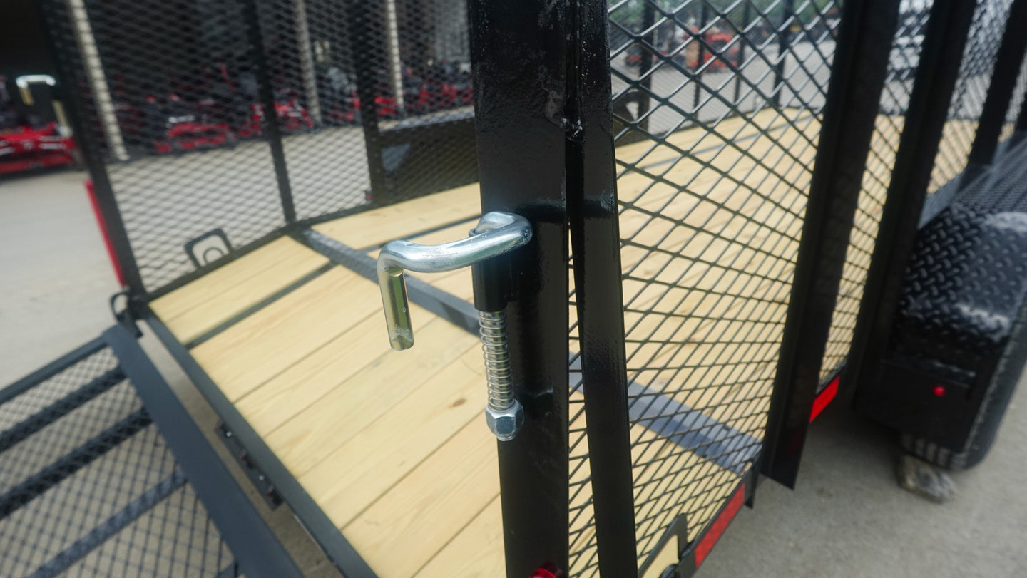 6.4x16 Dovetail Utility Trailer with 4ft Mesh Side (2) 3,500lb Axles - SLE Equipment - 15