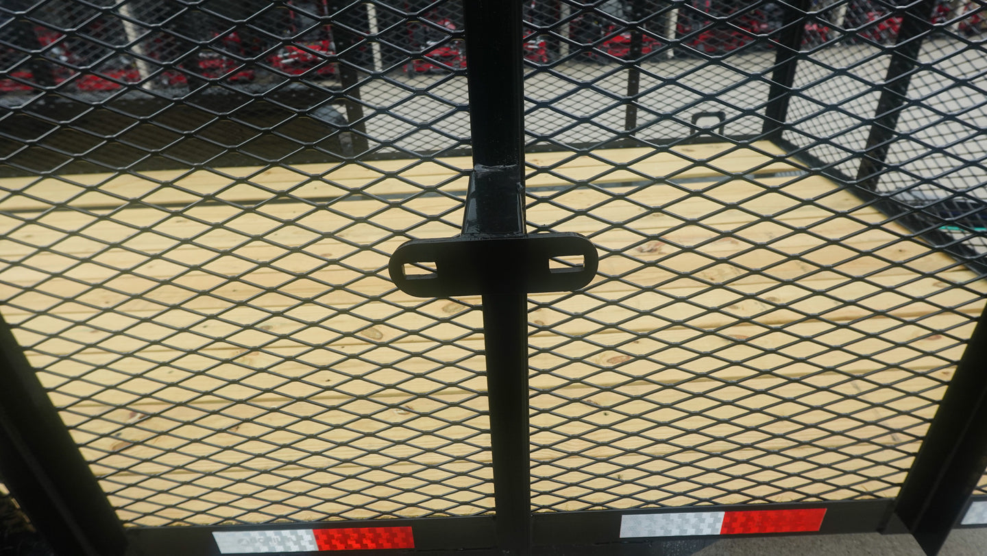 6.4x16 Dovetail Utility Trailer with 4ft Mesh Side (2) 3,500lb Axles - SLE Equipment - 16