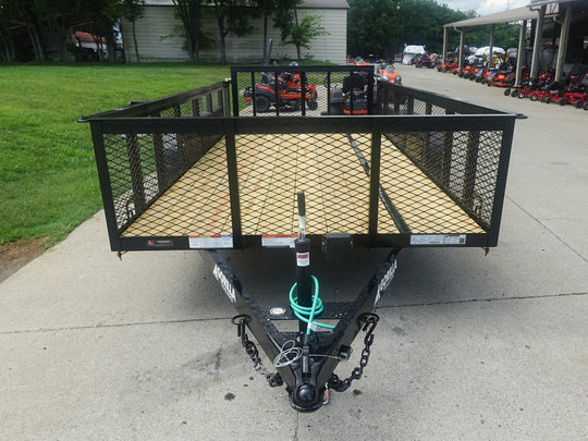 6.4x14 Dovetail Utility Trailer with 2ft Mesh Sides (2) 3500lb Axle - SLE Equipment - 2