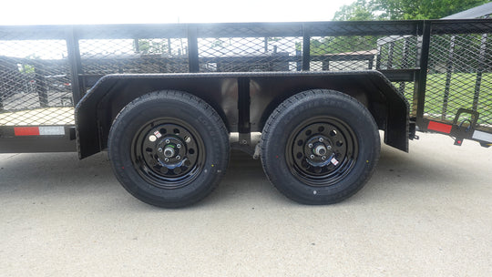 6.4x14 Dovetail Utility Trailer with 2ft Mesh Sides (2) 3500lb Axle - SLE Equipment - 13