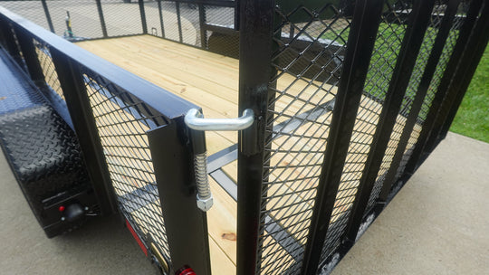 6.4x14 Dovetail Utility Trailer with 2ft Mesh Sides (2) 3500lb Axle - SLE Equipment - 15