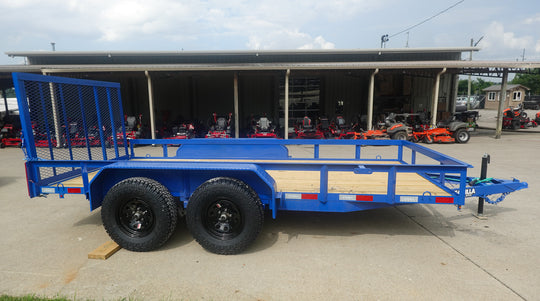 6.4x14 Straight Deck Off Road ATV/UTV Utility Trailer (2) 3,500lb Axles - SLE Equipment - 17