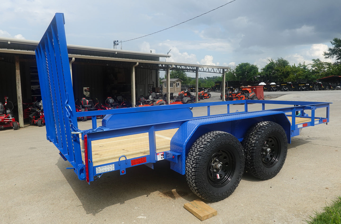 6.4x14 Straight Deck Off Road ATV/UTV Utility Trailer (2) 3,500lb Axles - SLE Equipment - 18