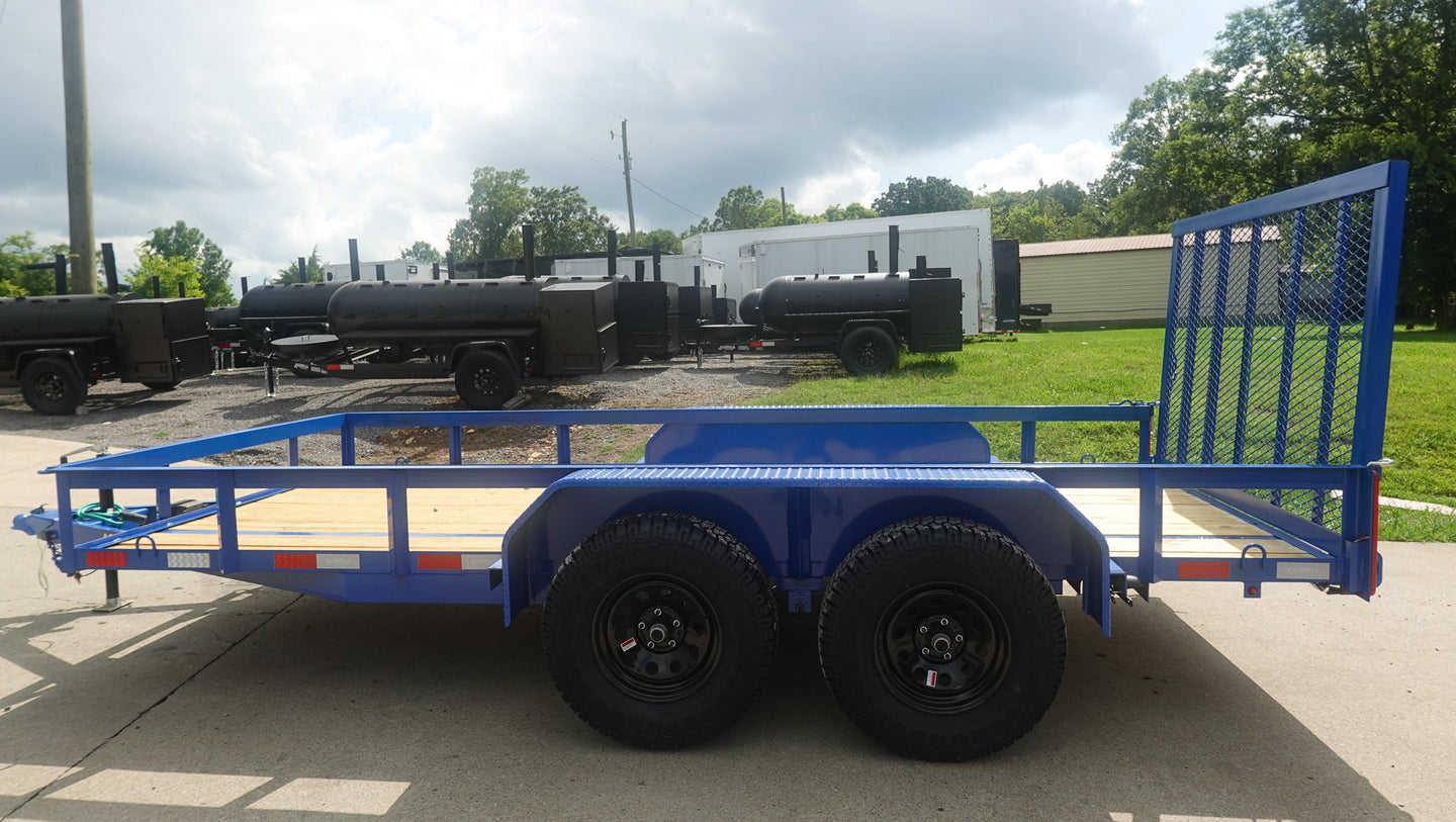 6.4x14 Straight Deck Off Road ATV/UTV Utility Trailer (2) 3,500lb Axles - SLE Equipment - 22