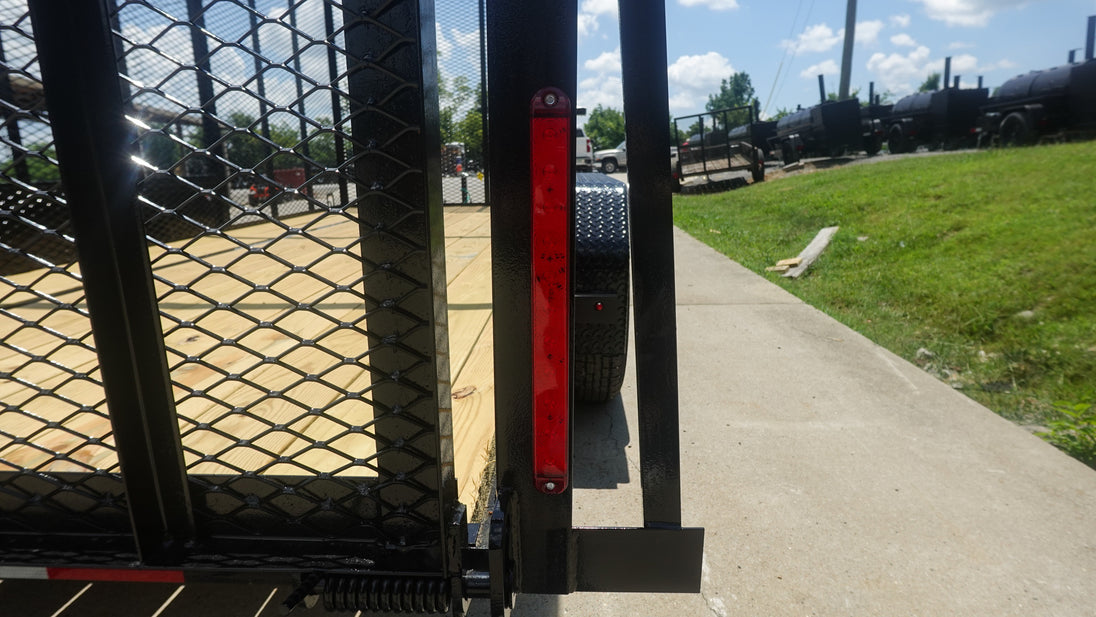 6.4x16 Straight Deck Utility Trailer 6ft Mesh Sides (2) 3,500lb Axles - SLE Equipment - 12