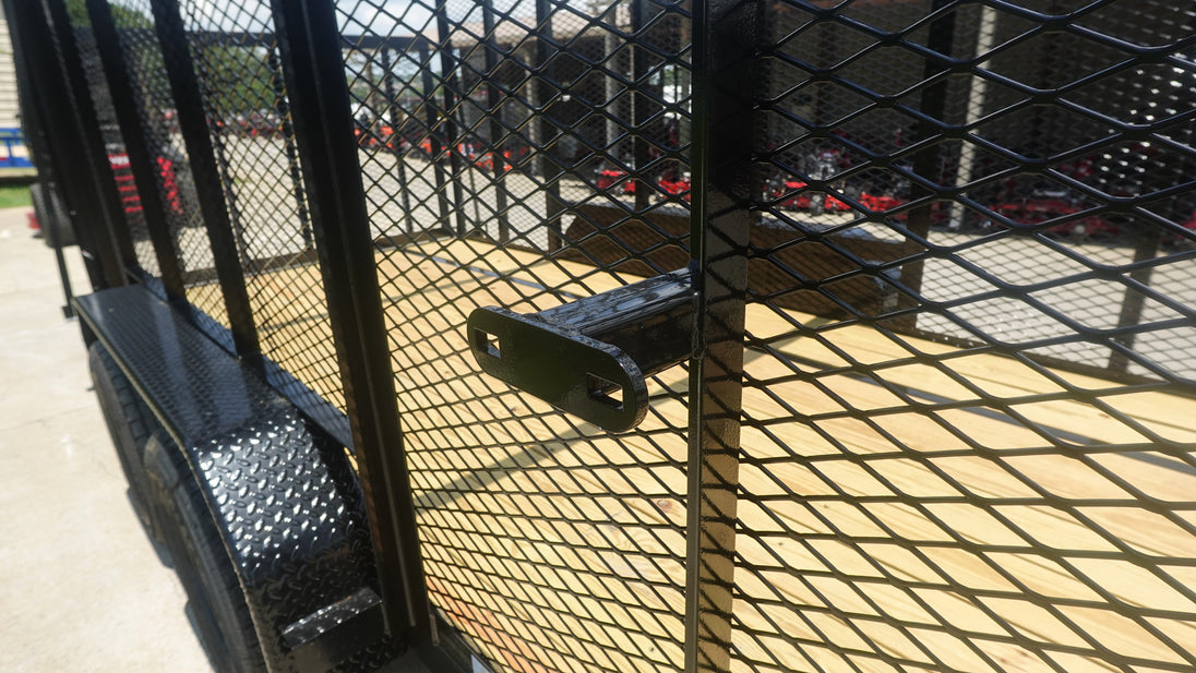 6.4x16 Straight Deck Utility Trailer 6ft Mesh Sides (2) 3,500lb Axles - SLE Equipment - 15
