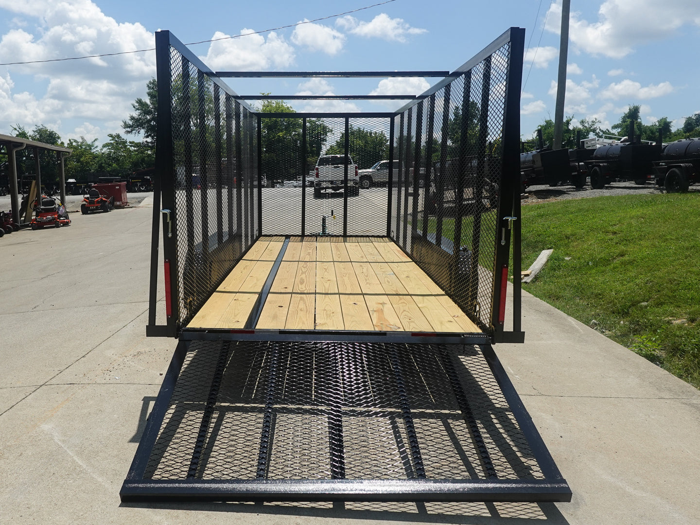 6.4x16 Straight Deck Utility Trailer 6ft Mesh Sides (2) 3,500lb Axles - SLE Equipment - 10